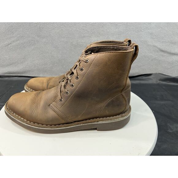 Clarks Desert Bushacre Ankle Boots 6-Eye Lace Up Brown Leather Men Size 7.5 - Picture 6 of 16